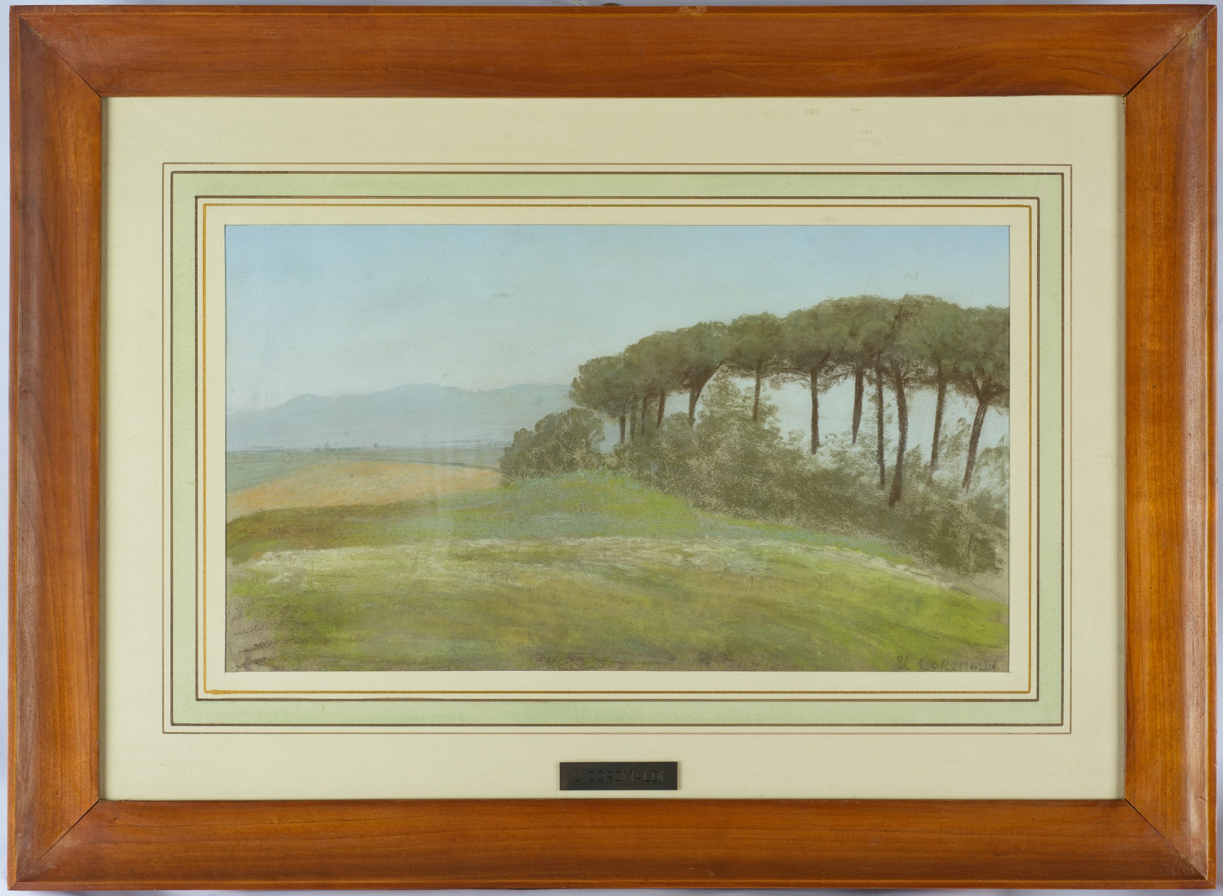 Umberto Coromaldi - Paesaggio con pini marittimi