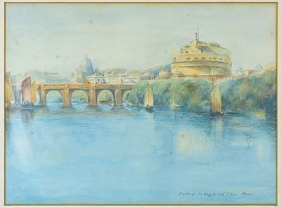 Castel Sant’Angelo, acquerello su carta (fine XIX - inizio XX secolo)