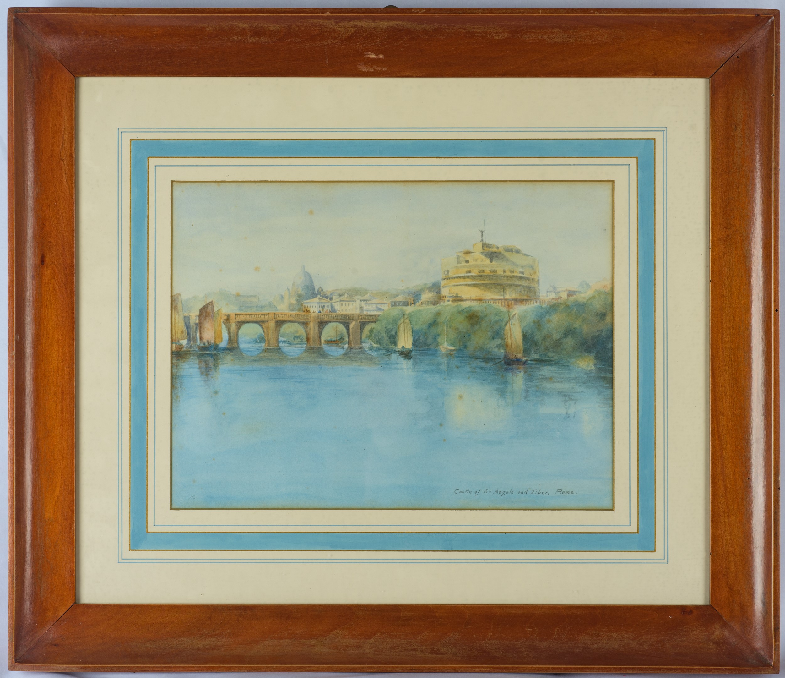Castel Sant’Angelo, acquerello su carta (fine  XIX - inizio XX secolo)