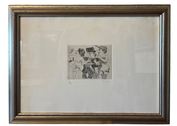 Franz Borghese : Senza titolo  - incisione su carta - Asta Multipli d'autore & Affordable art del XX secolo - DAMS Casa d'Aste