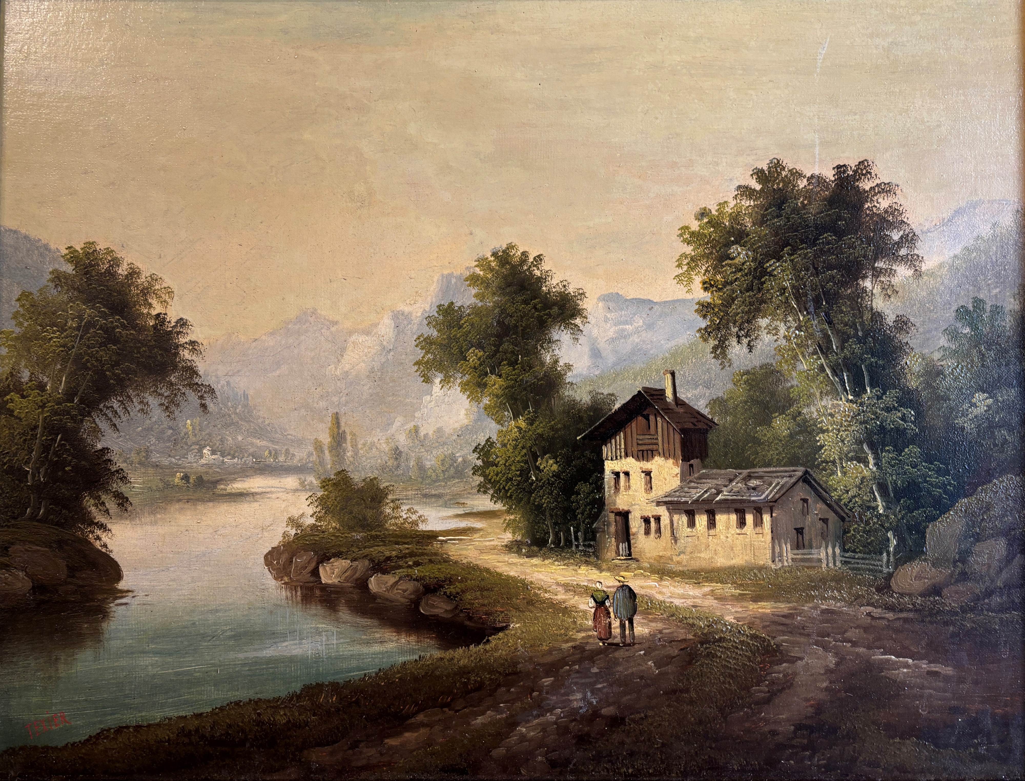 Coppia di Paesaggi Fluviali