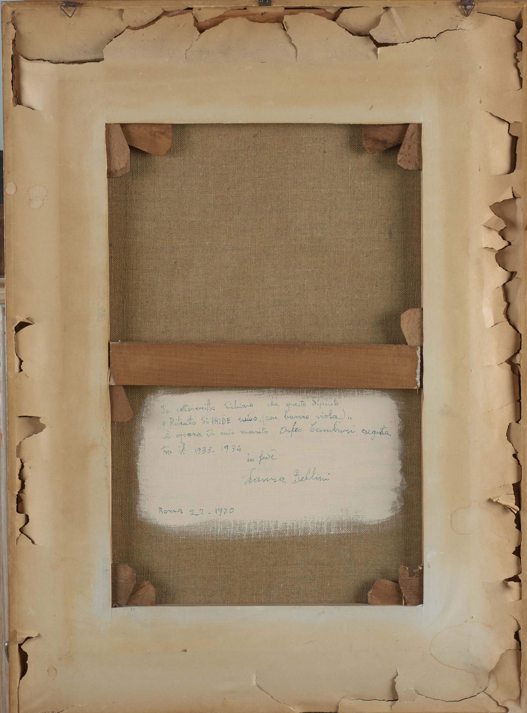 Ritratto di Iride con bavero viola