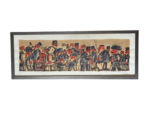 Franz Borghese : Senza Titolo  - litografia su carta. - Auction Affordable art of the 20th century - DAMS Casa d'Aste