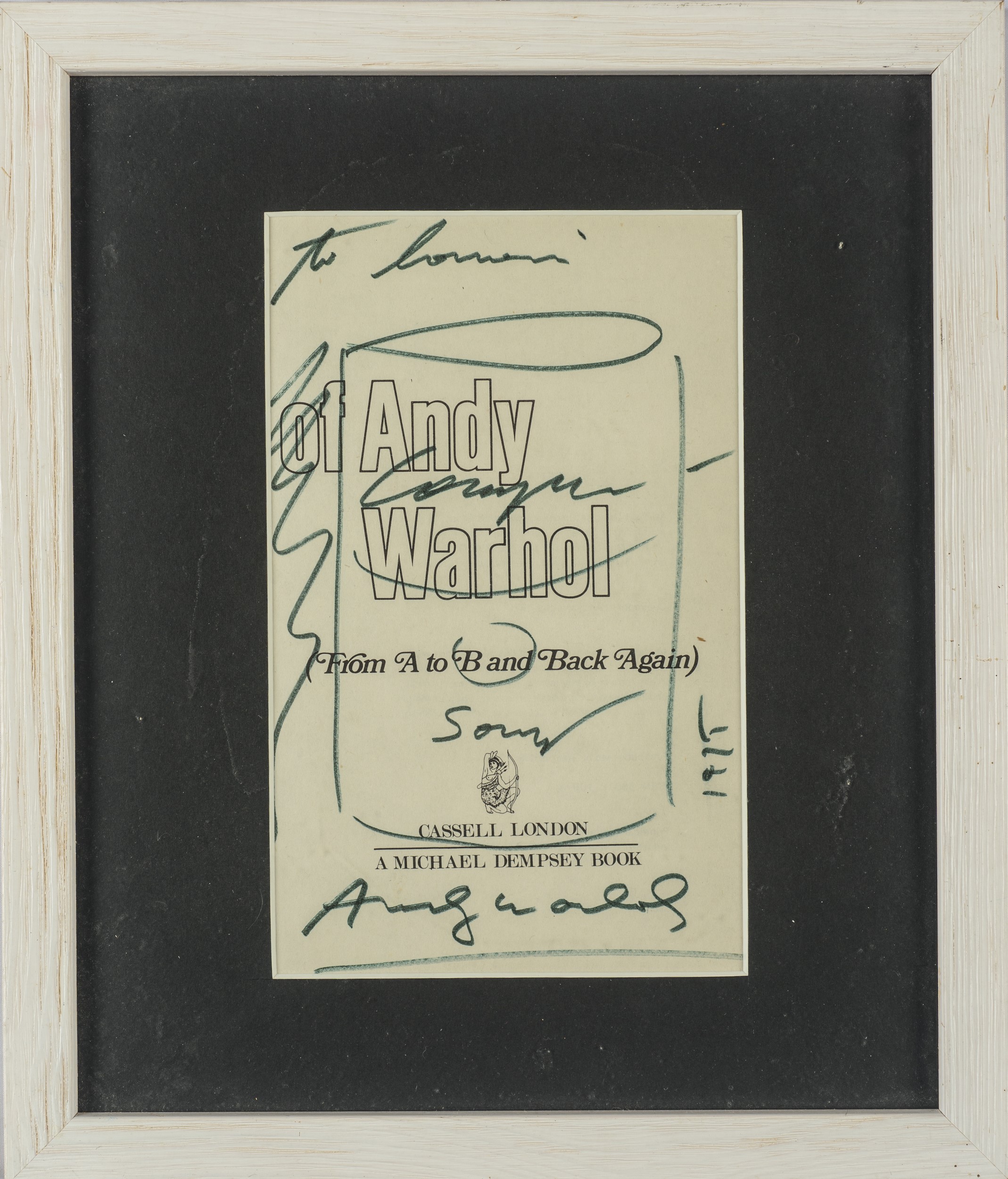 Frontespizio di "philosophy Of Andy Warhol From a To B And Back Again