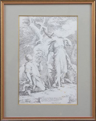 Set di 4 Stampe Tratte da Salvator Rosa