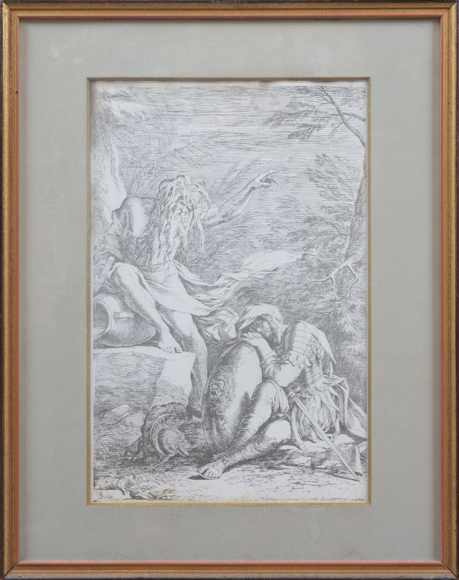 Set di 4 Stampe Tratte da Salvator Rosa