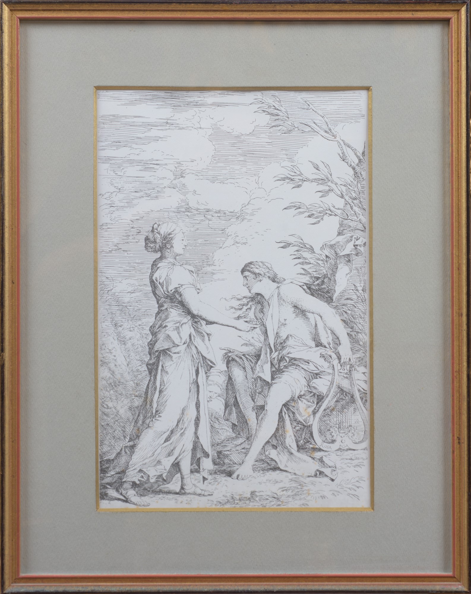 Set di 4 Stampe Tratte da Salvator Rosa