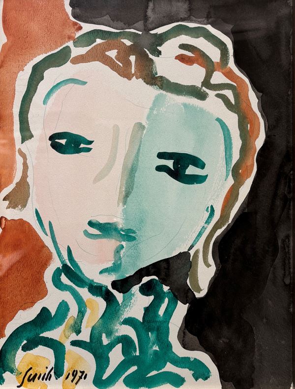 Virgilio Guidi - Female portrait
