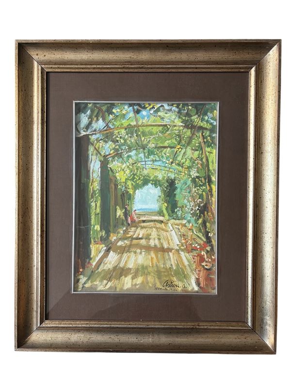 Antonio Asturi : Pergolato  - tecnica mista - Auction Affordable art of the 20th century  - DAMS Casa d'Aste