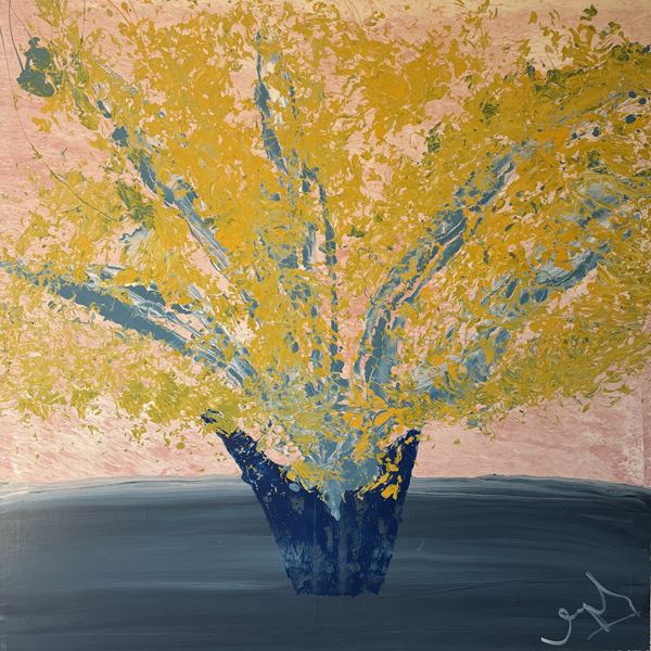Roberto Loyola - Vase of mimosas