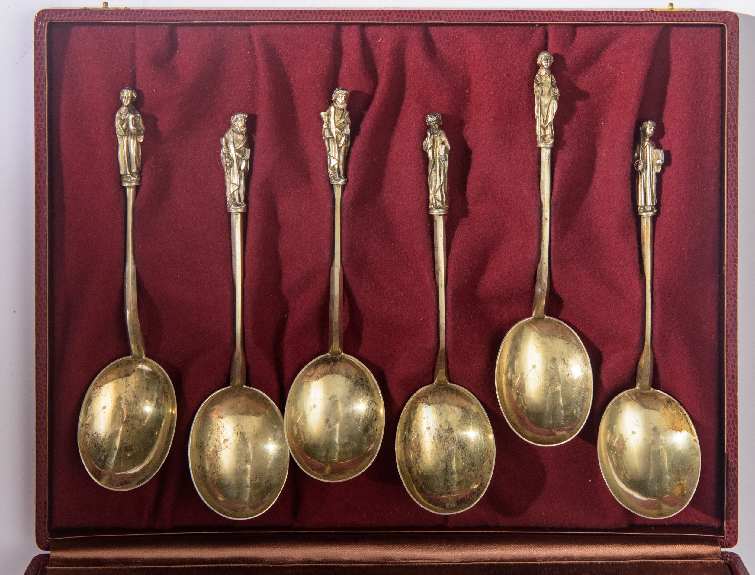 Set di cucchiai in argento Vermeille