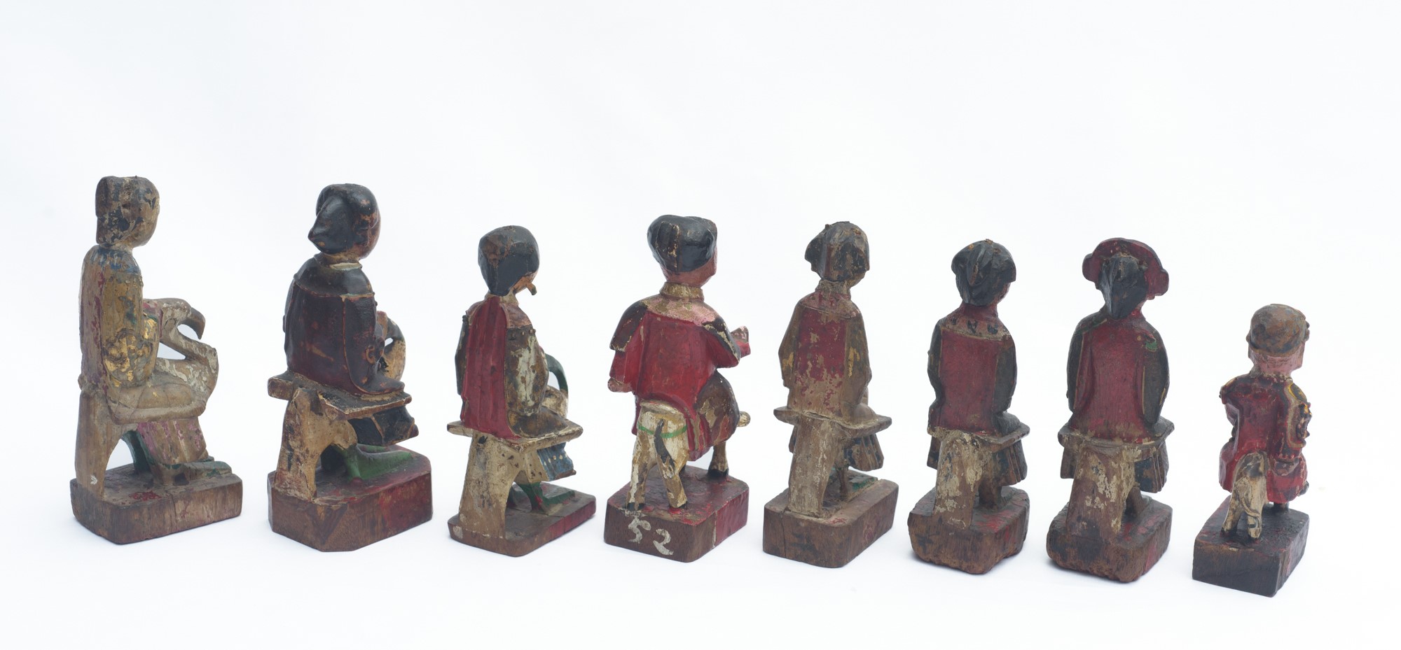 Serie di 8 sculture taoiste