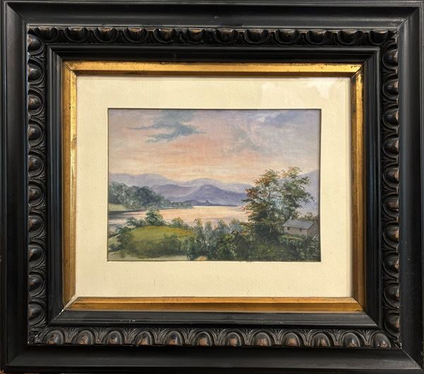 Onorato Carlandi - Paesaggio lacustre