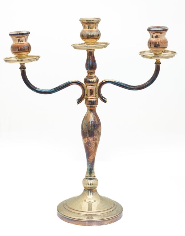 Candeliere in argento 800  (XX secolo)  - Auction Art de la Table - DAMS Casa d'Aste