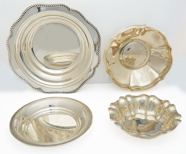 Quattro svuotatasche in argento 800  (XX secolo)  - Auction Art de la Table - DAMS Casa d'Aste