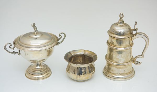Tre contenitori in argento 800  (XX secolo)  - Auction Art de la Table - DAMS Casa d'Aste