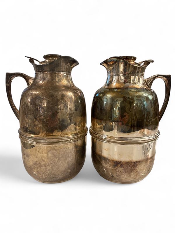 Coppia di versatosi termici  (XX secolo)  - metallo argentato - Auction Art de la Table - DAMS Casa d'Aste