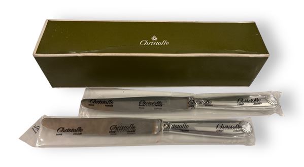 Christofle - 18 coltelli  (XX secolo)  - metallo argentato - Auction Art de la Table - DAMS Casa d'Aste