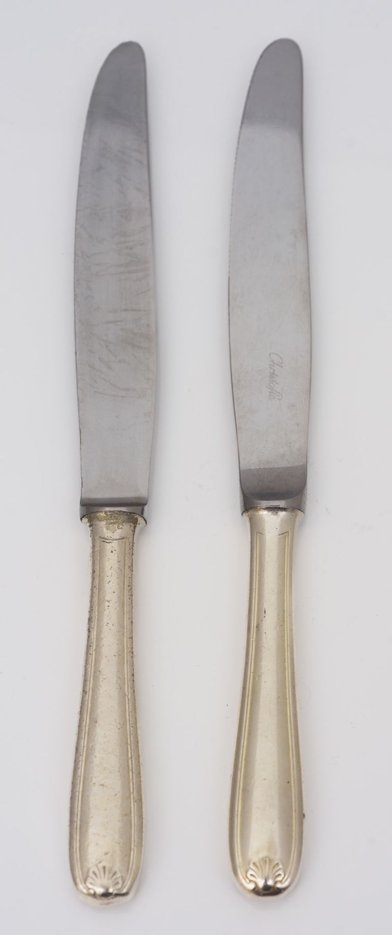 Christofle, Set di 45 coltelli in metallo argentato