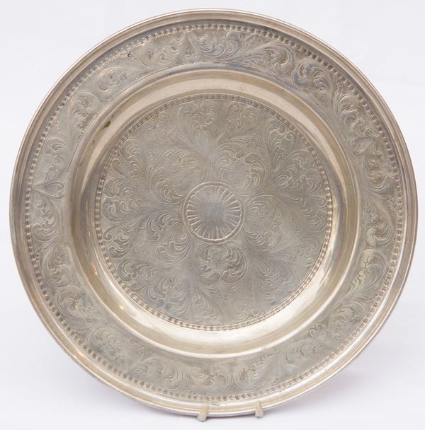 Piatto in metallo argentato  (XX secolo)  - Auction Art de la Table - DAMS Casa d'Aste