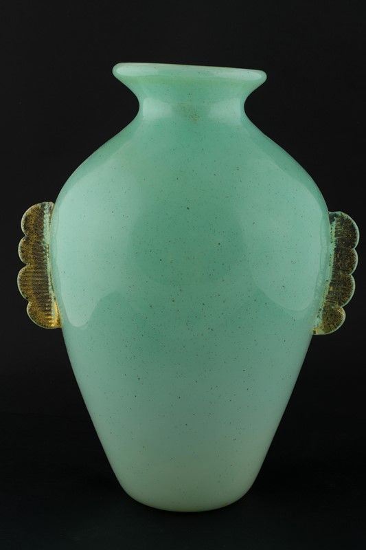 Vaso in vetro pasta verde