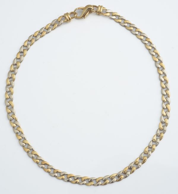 Collana groumette in oro bianco 18 kt  (Vecchia manifattura)  - Asta Gioielli - DAMS Casa d'Aste