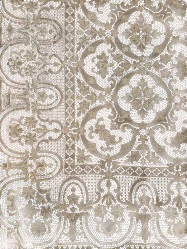 Contorno per tavolo in pizzo  (prima metà del XX secolo)  - Auction Art de la Table - DAMS Casa d'Aste