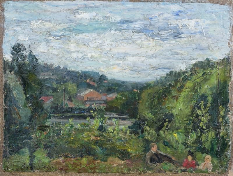 Paesaggio con personaggi