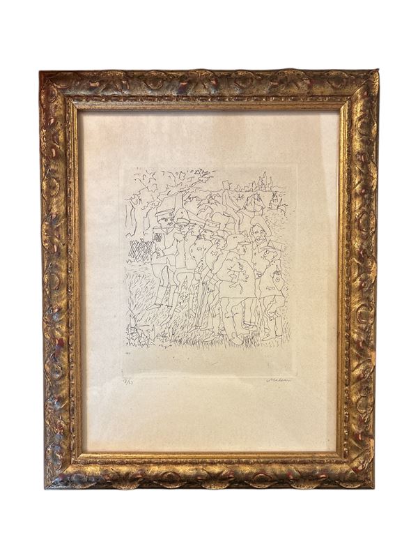 Mino Maccari : Piazza di Siena  (1955)  - Auction Numismatica, Medaglistica e Memorabilia - DAMS Casa d'Aste