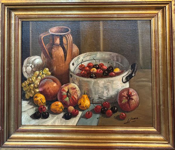 Natura morta  - olio su tela - Auction Brocantage Natalizio - DAMS Casa d'Aste