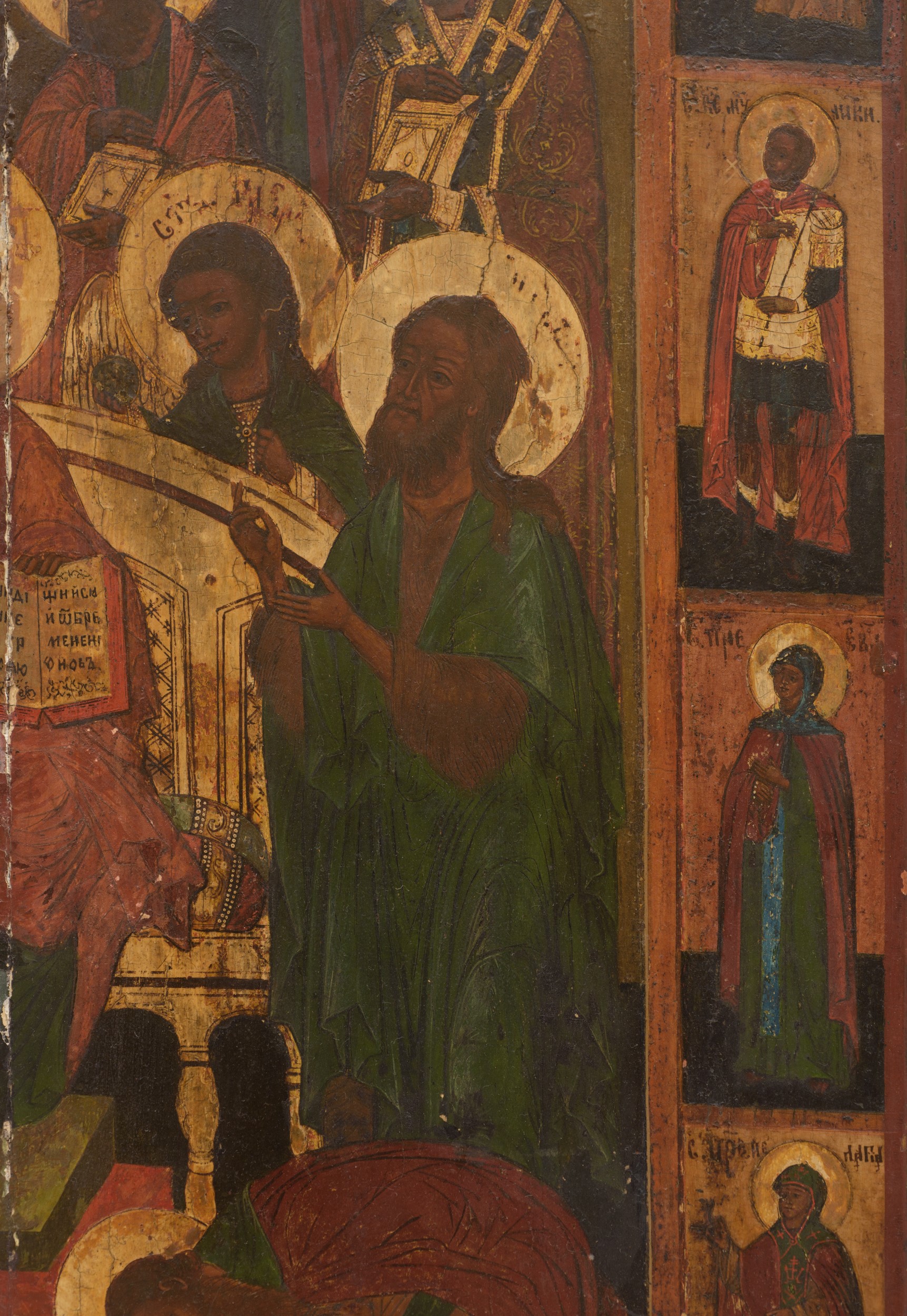 Icona russa raffigurante la Deesis, inizi XIX secolo