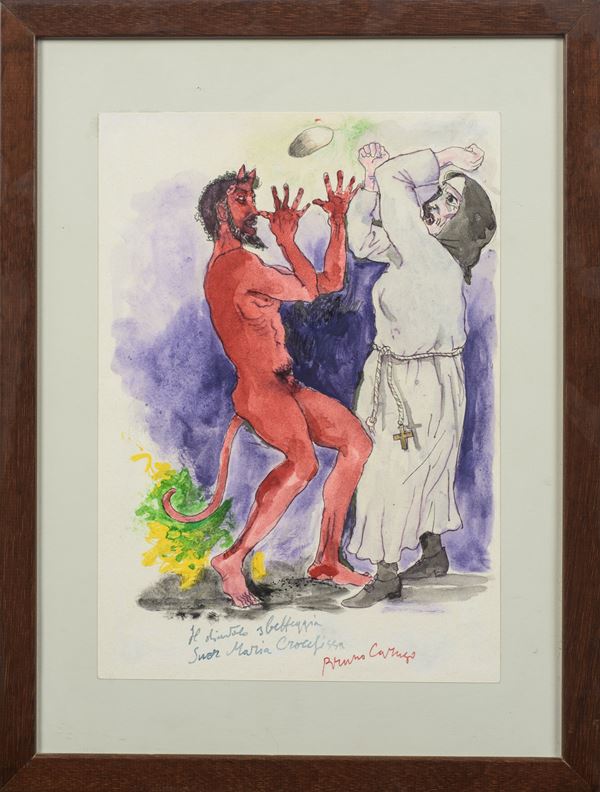 Bruno Caruso - Il diavolo sbeffeggia Suor Maria crocifissa