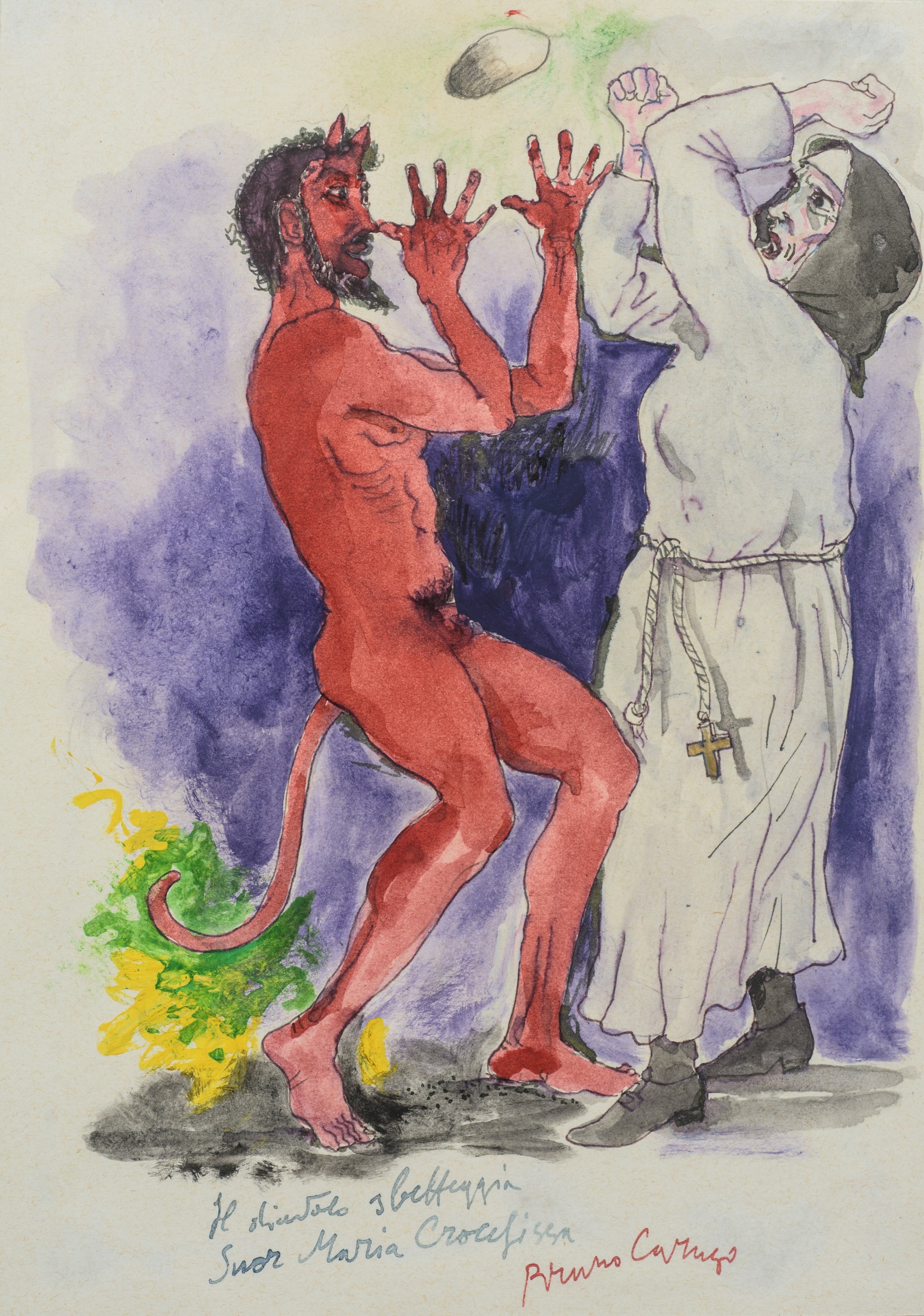 Il diavolo sbeffeggia Suor Maria crocifissa