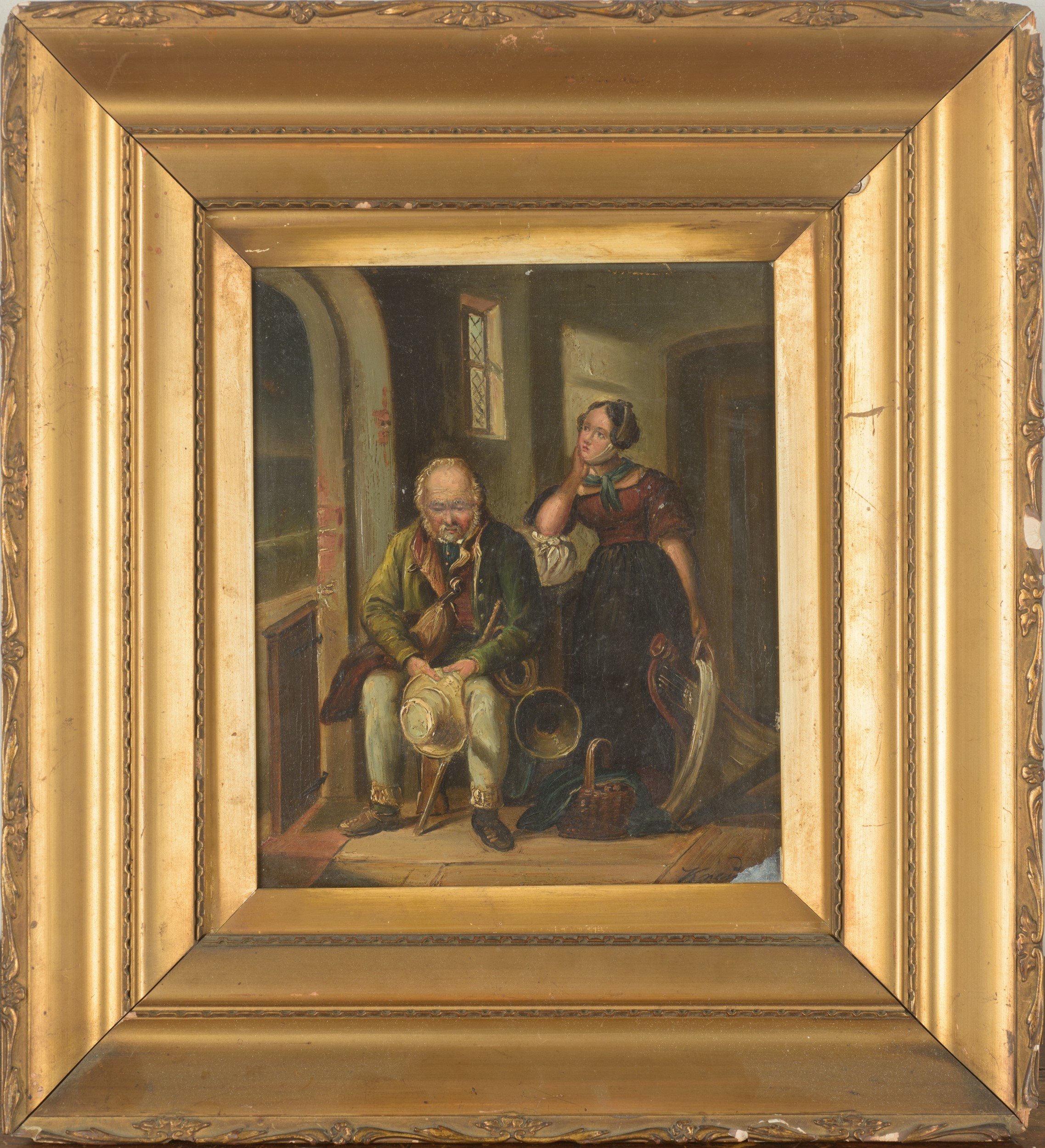 Il suonatore di violino; Scena di interno