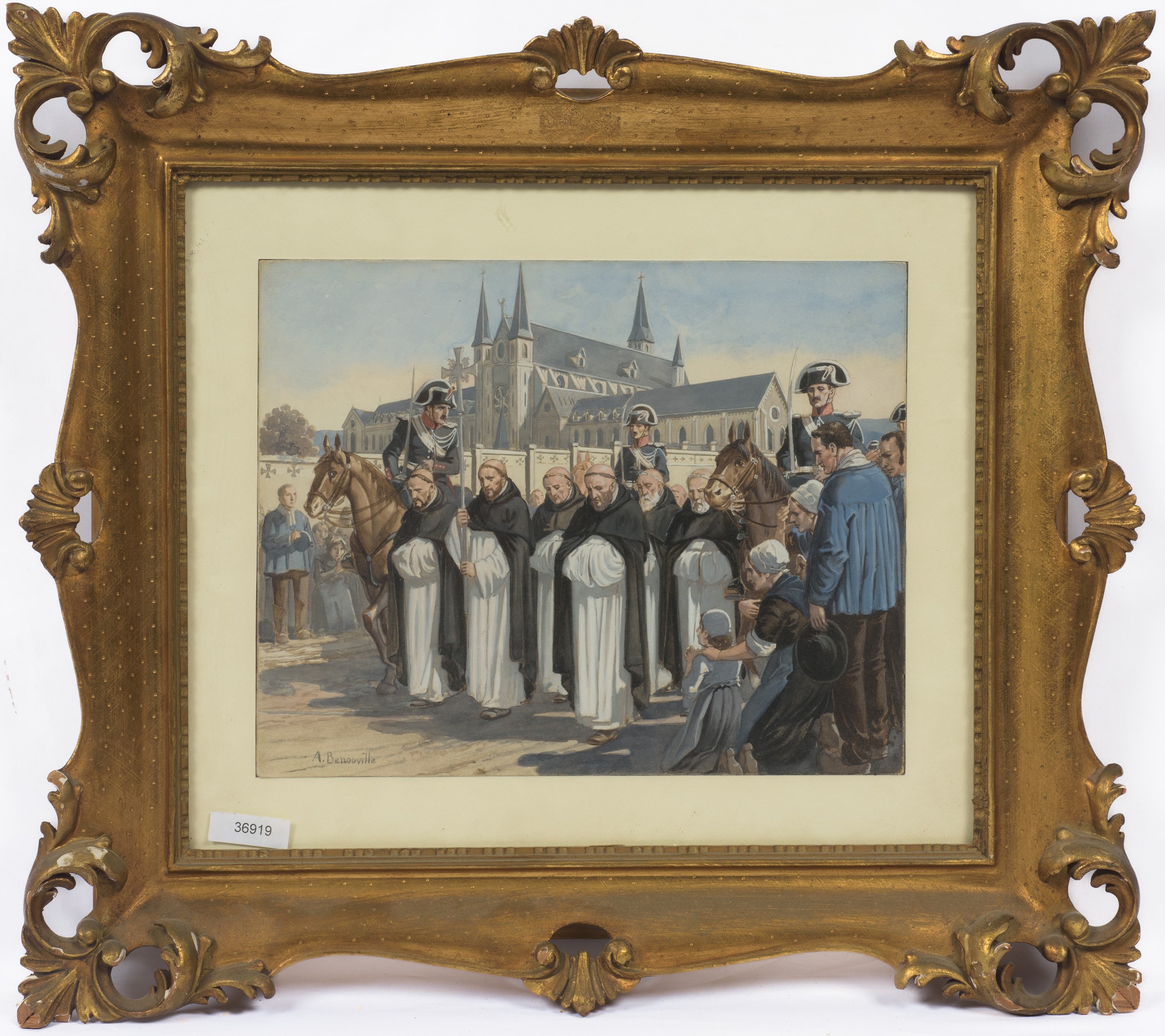 Scena storico-religiosa con monaci domenicani