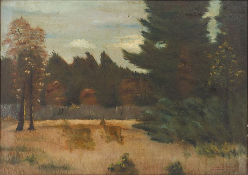 Paesaggio con animali