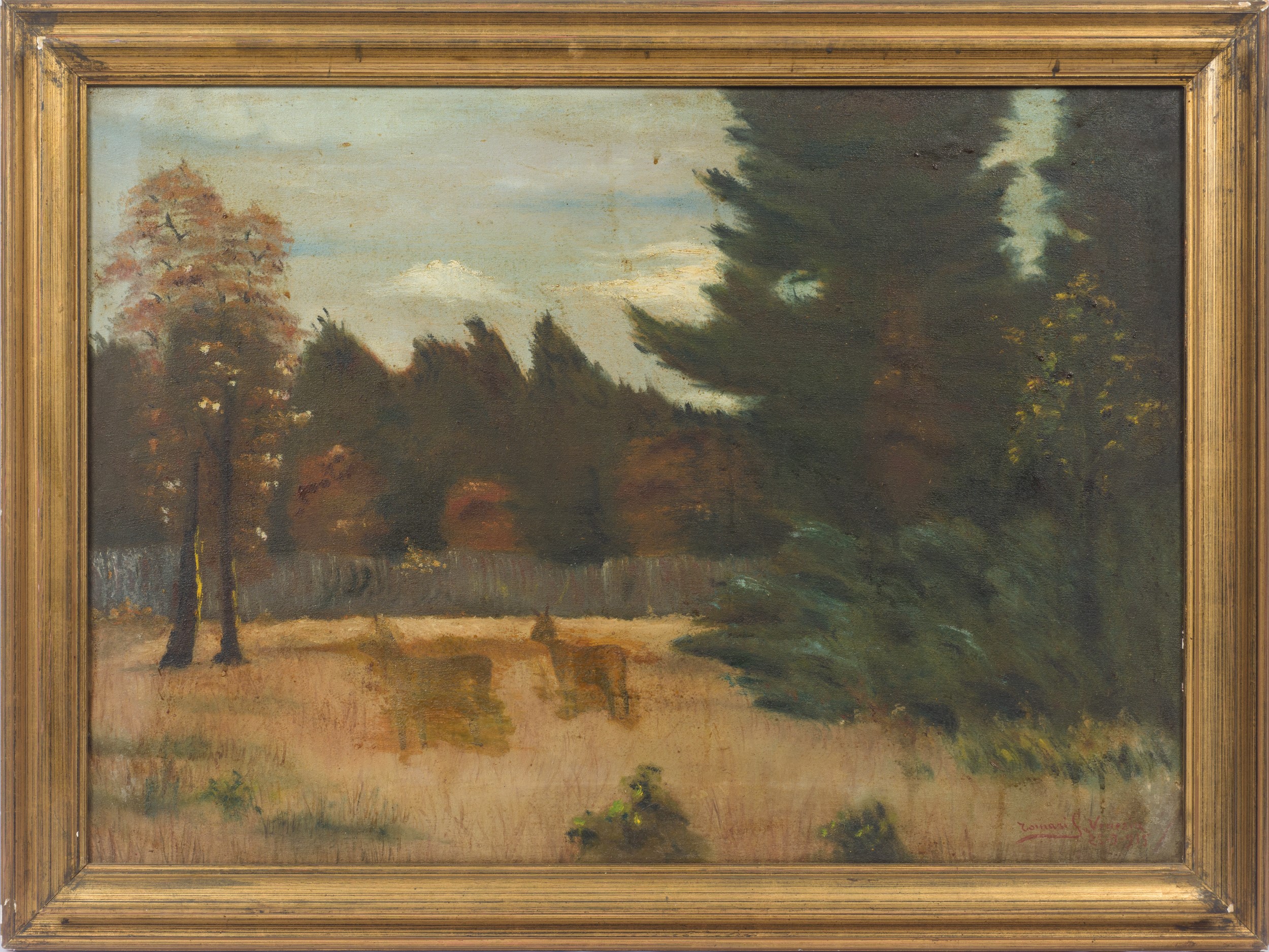 Paesaggio con animali