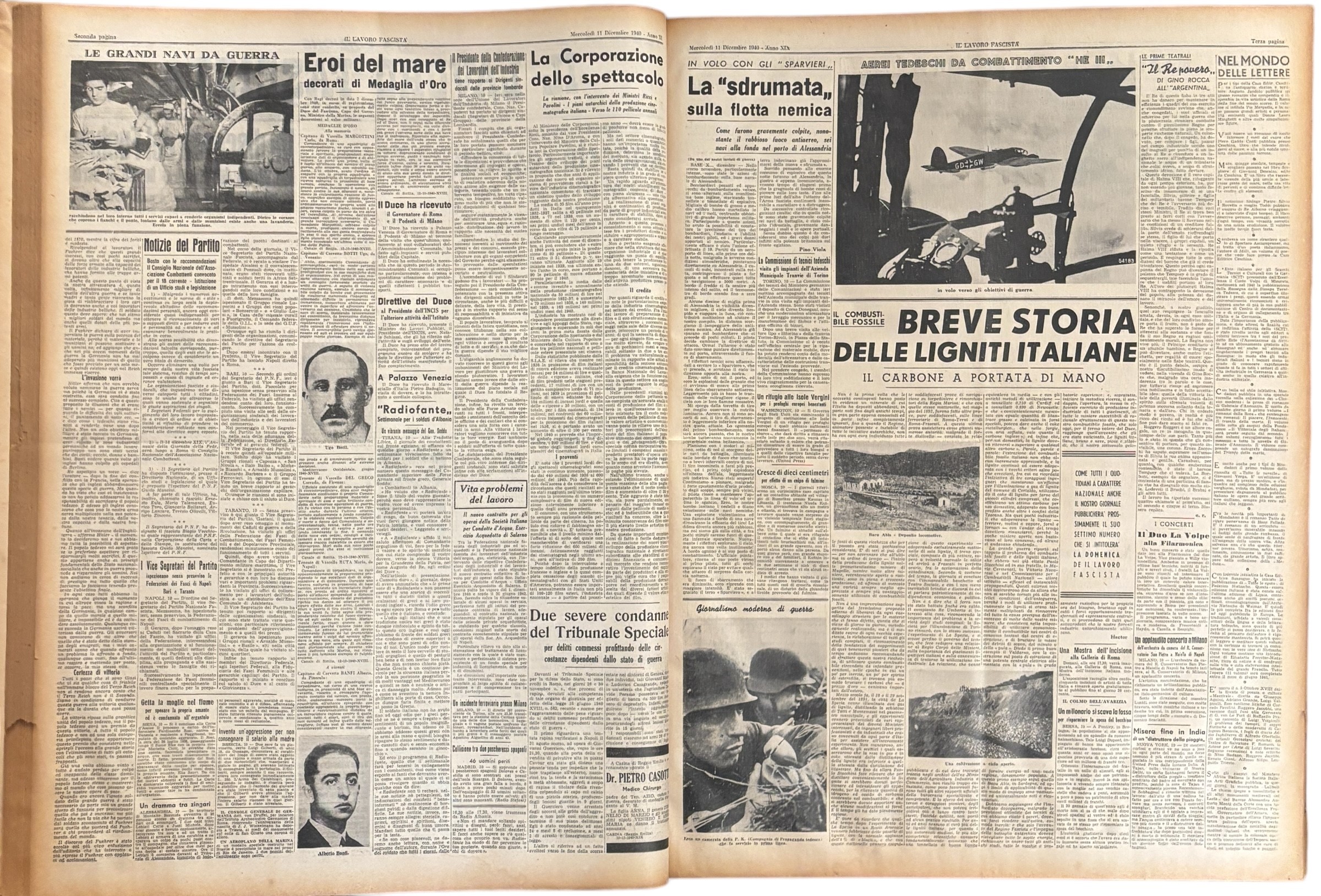 IL LAVORO FASCISTA - Raccolta dal 1 Dicembre al 31 Dicembre 1940