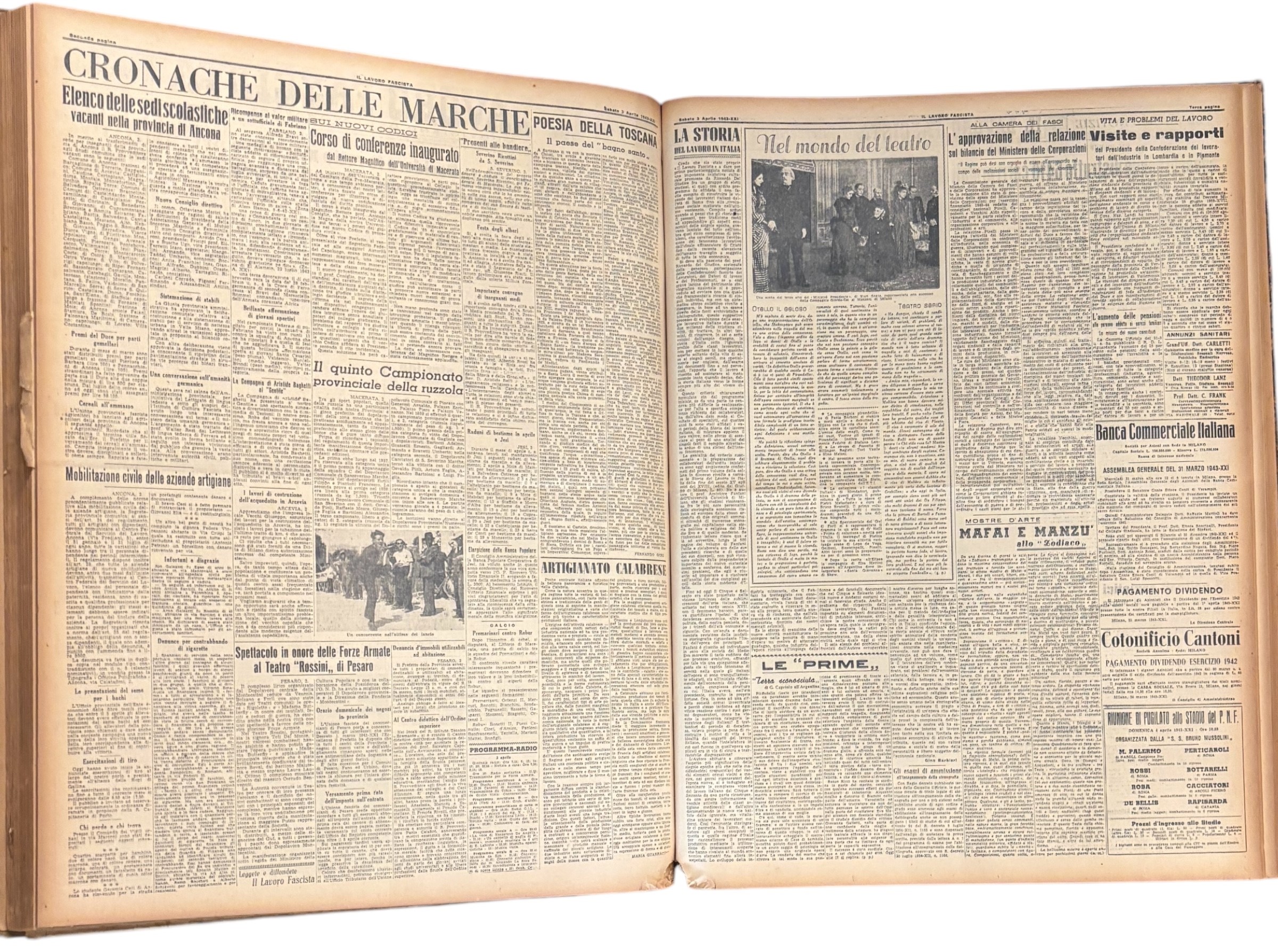 Il Lavoro Fascista - Raccolta dal 1 al 30 Aprile 1943