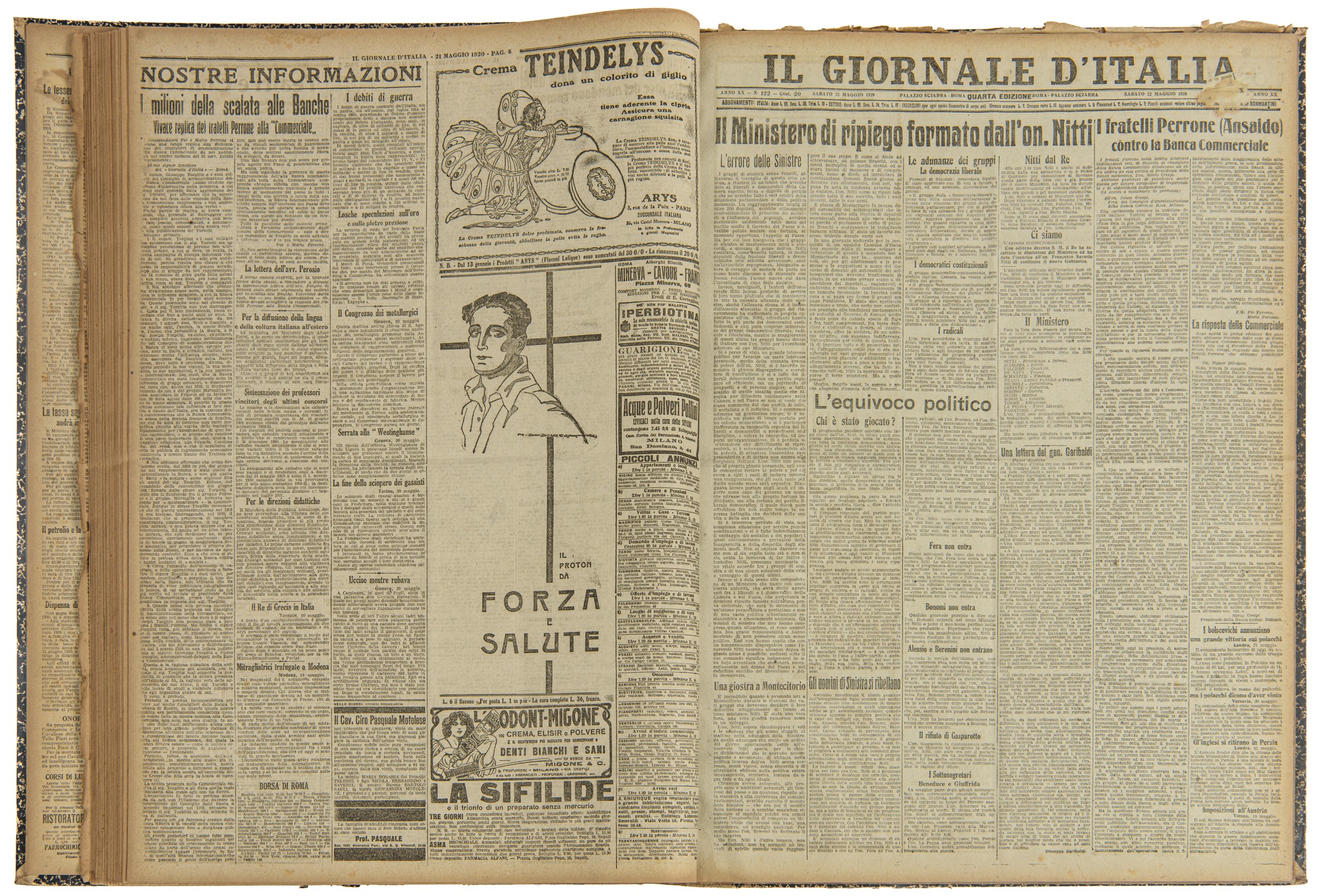 Il Giornale D'italia - Raccolta dal 1 Aprile al 30 Giugno 1920