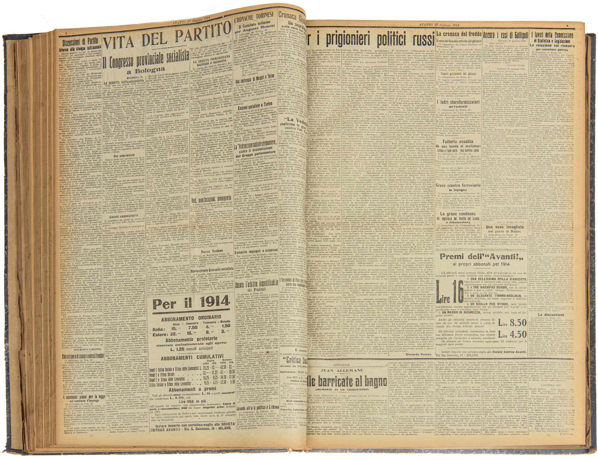 Avanti! - Raccolta dal 1 Gennaio 1914 al 30 Giugno 1914