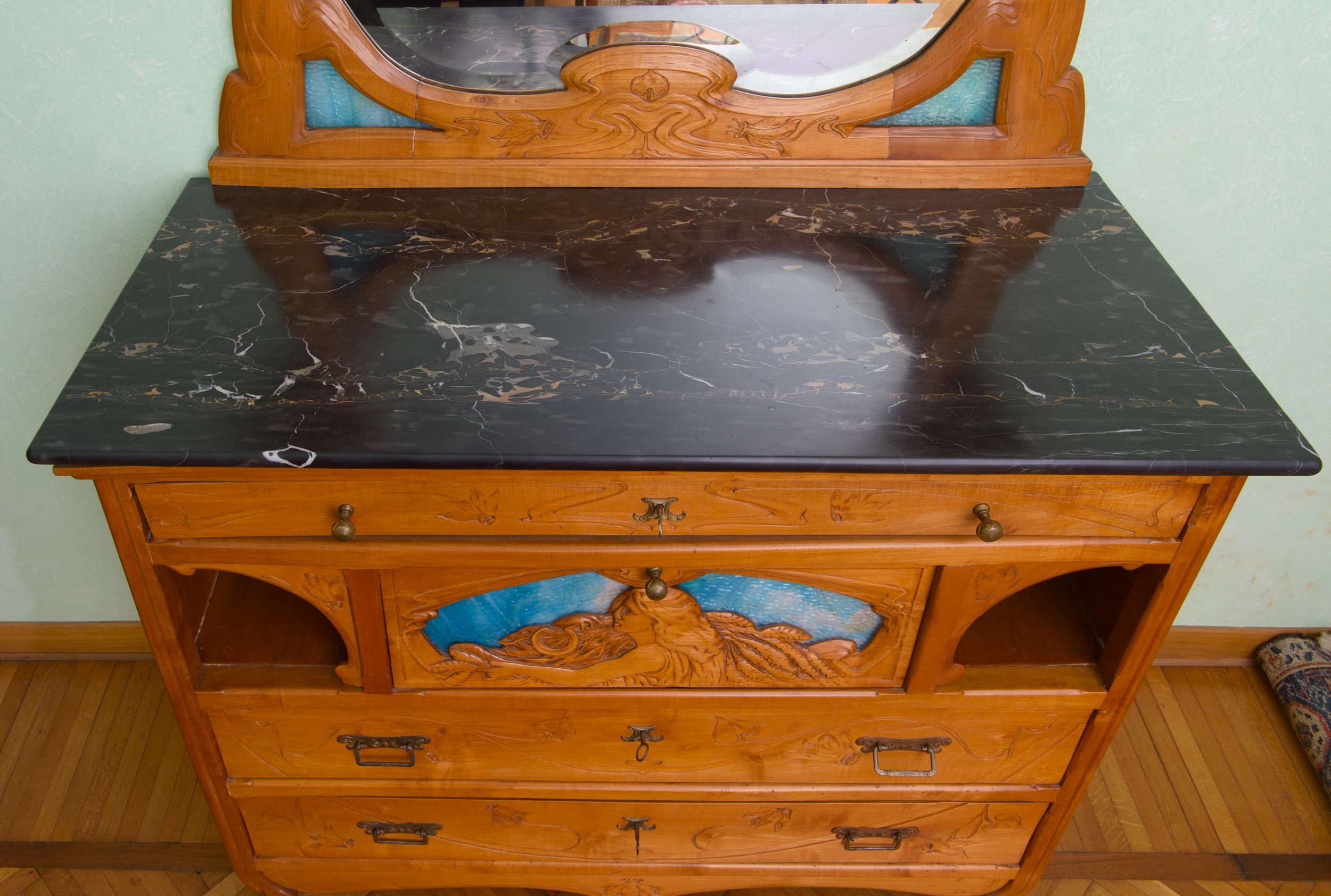 Officine Pietro Savio - Cassettiera e Specchiera