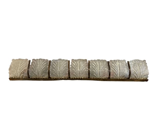 Plafoniera da parete  - bronzo e vetro - Asta Art Décor -  Web Only - DAMS Casa d'Aste