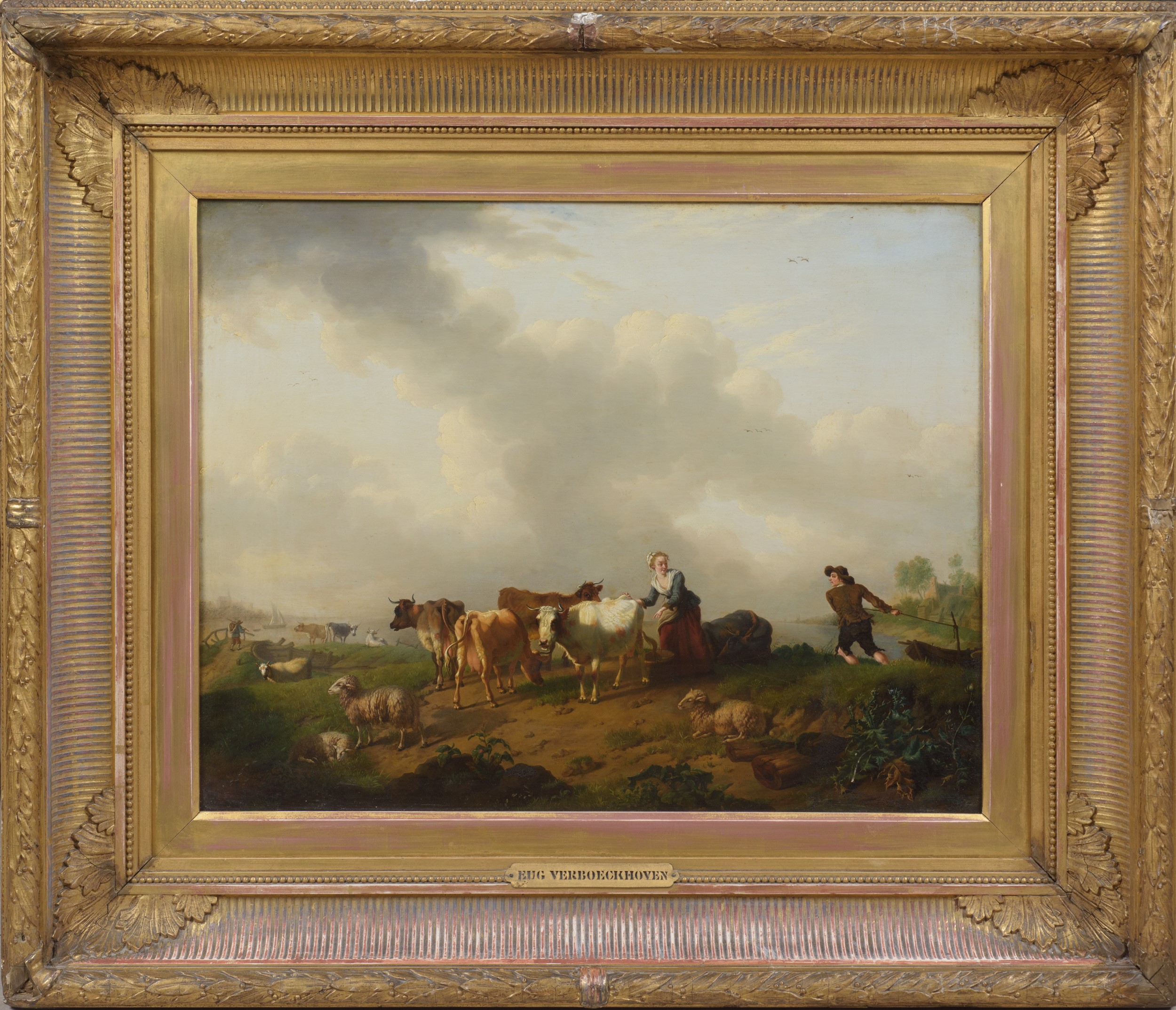 Paesaggio con armenti e pastori