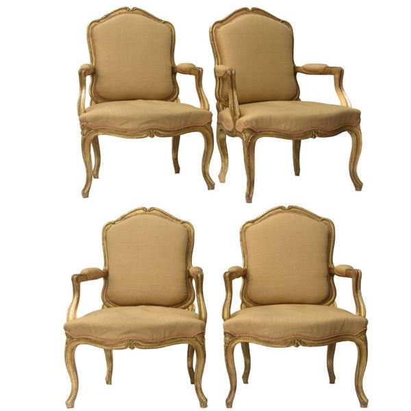 Four armchairs and two chairs