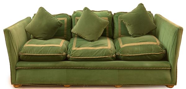 Three seater sofa with pouf