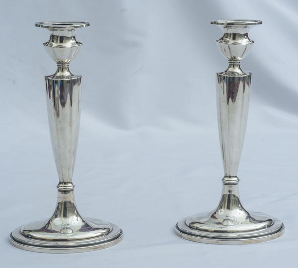 Gorham - Coppia di candelieri in argento Sterling 