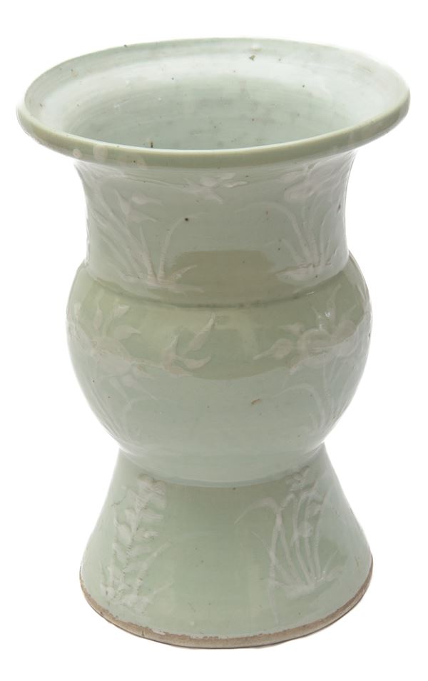 Celadon Glazed Ceramic Vase