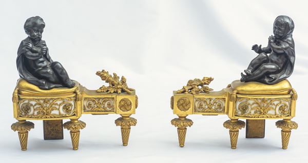 Morisot - Pair of andirons