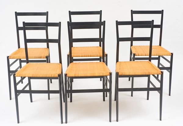 Gi&#242; Ponti - Six chairs mod. &quot;Superleggera - 699&quot;
